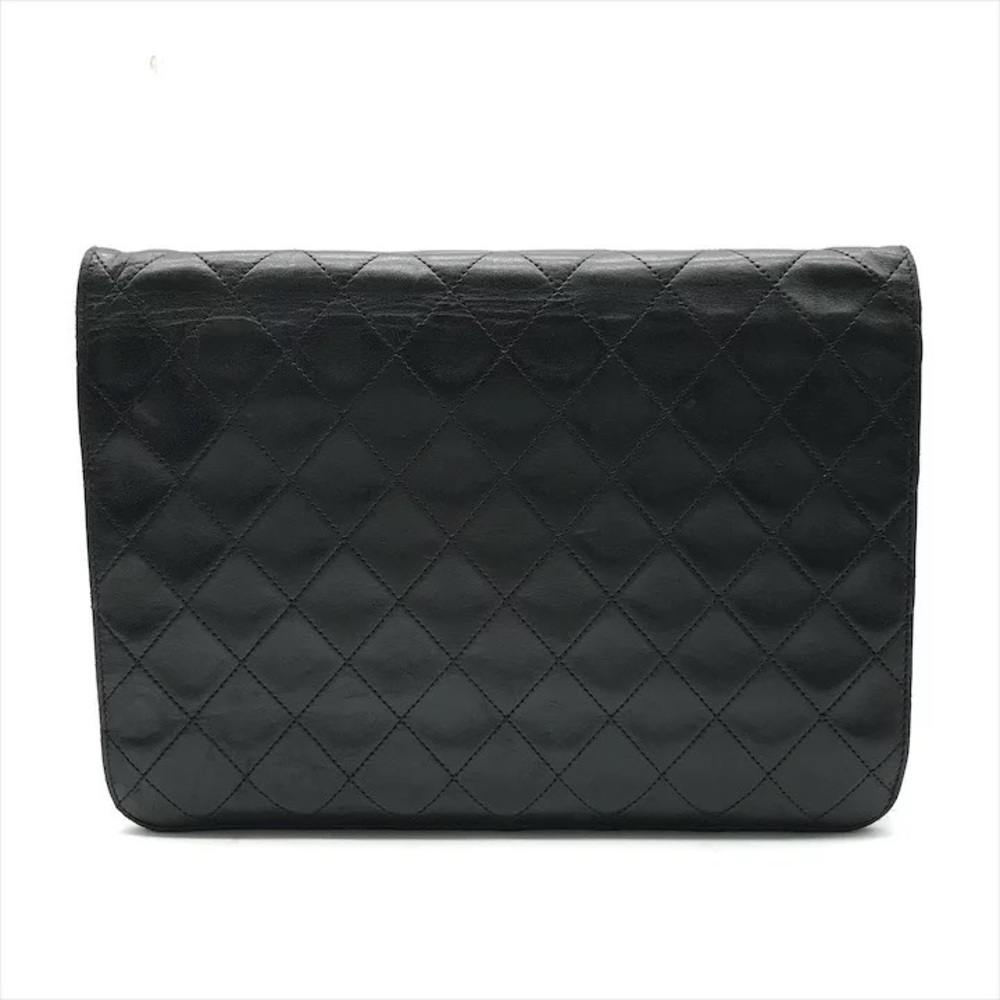 Authentic CHANEL black lambskin single flap classic 24k gold hardware bag - Picture 3 of 11